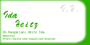 ida heitz business card